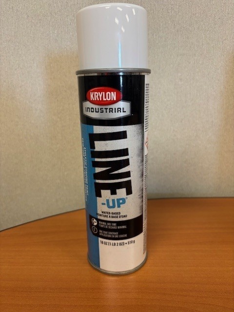 KRYLON LINE-UP STRIPING PAINT ATHLETIC WHITE 18OZ CAN — Case of 12 cans