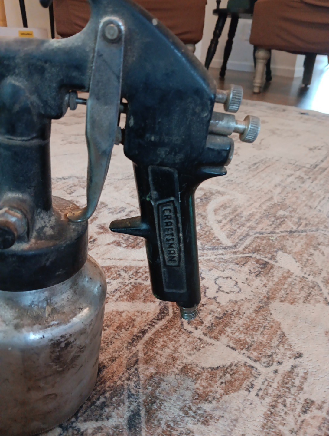 Vintage Craftsman Paint Air Spray Sprayer Gun Aluminum Can 106.157121