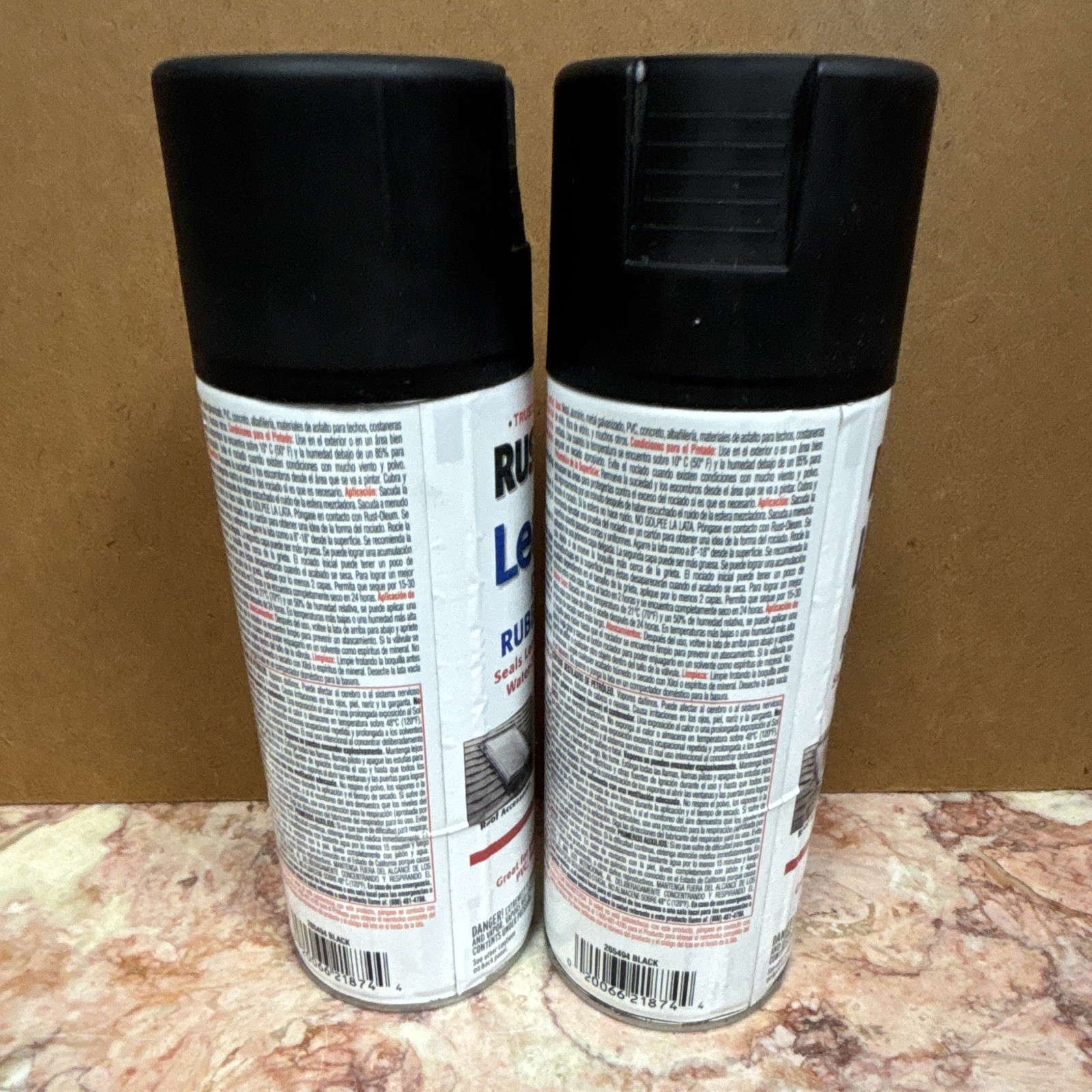 Rust-Oleum LeakSeal Flexible Rubber Coating Black Matte 12oz Aerosol 2-Pack