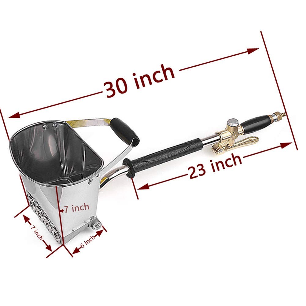 Beduan 4 Jet Pneumatic Cement Stucco Sprayer Gun Plaster Mortar Automatic Air