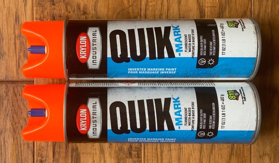 Qty 2 Krylon Industrial A03700004 Fluorescent Orange Inverted Marking Paint 17oz