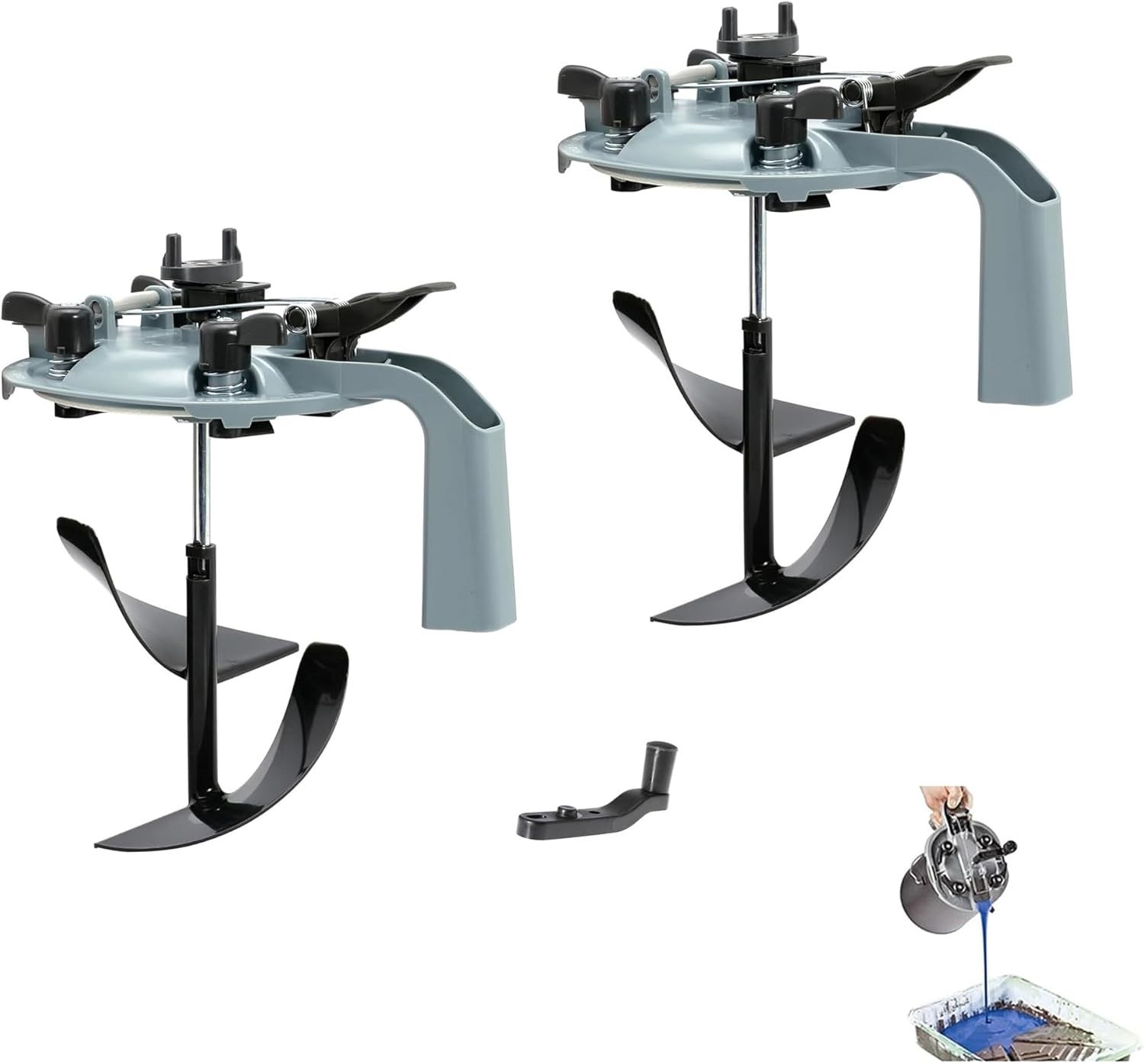 Universal Paint Mixer Kit with 2 Mixing Lids – Leak-Proof & Compact Design