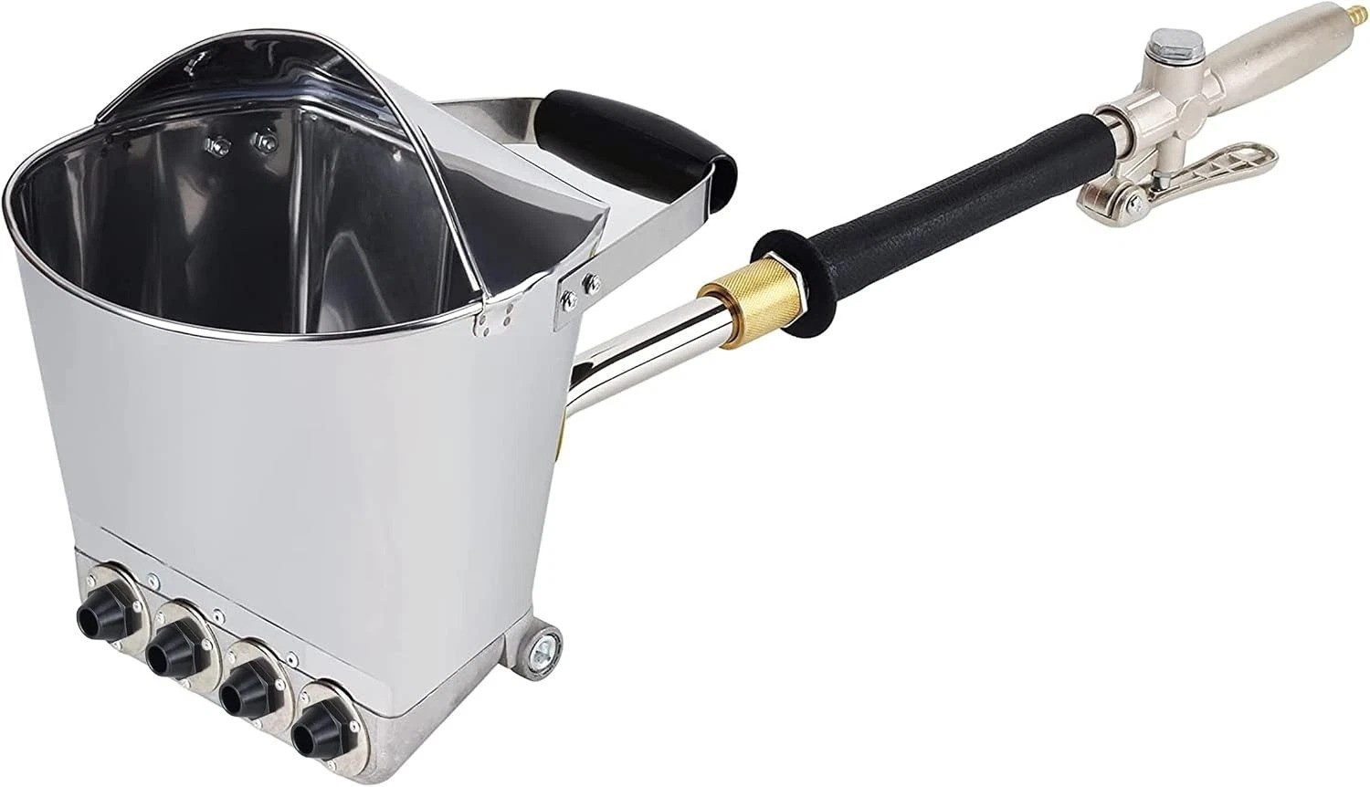 Stucco Cement Mortar Plaster Sprayer with Cover Wall and Ceilings Hopper with…