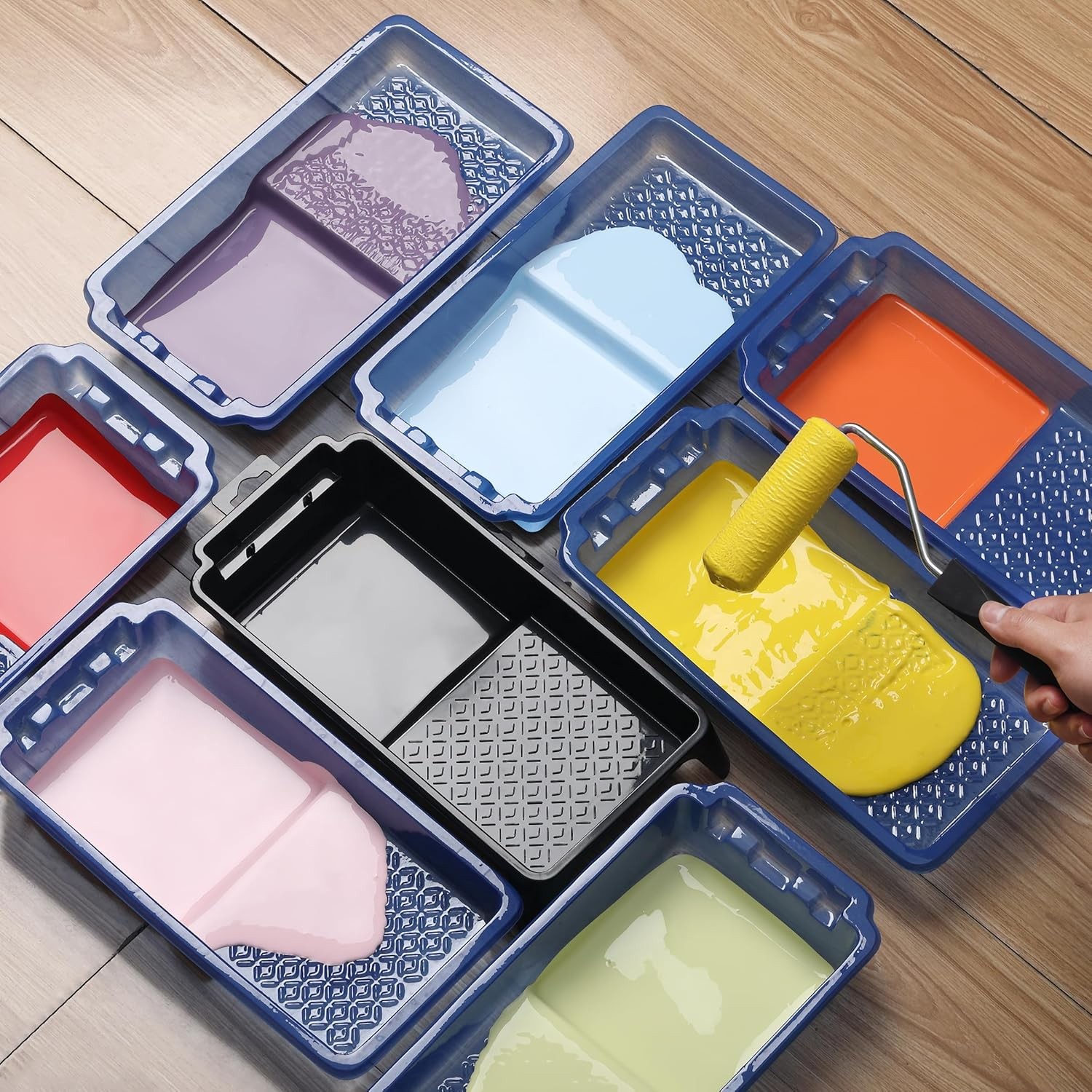 Bates- 4 Inch Paint Tray Set, 22 pcs, 1x 4 Roller Tray, 20x…