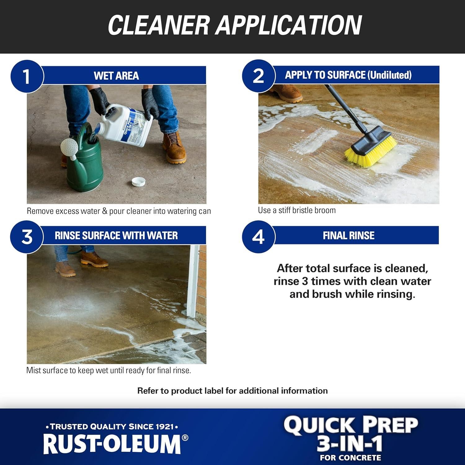 Rust-Oleum Quick Prep 3-IN-1 for Concrete, 1 Gallon – 362970