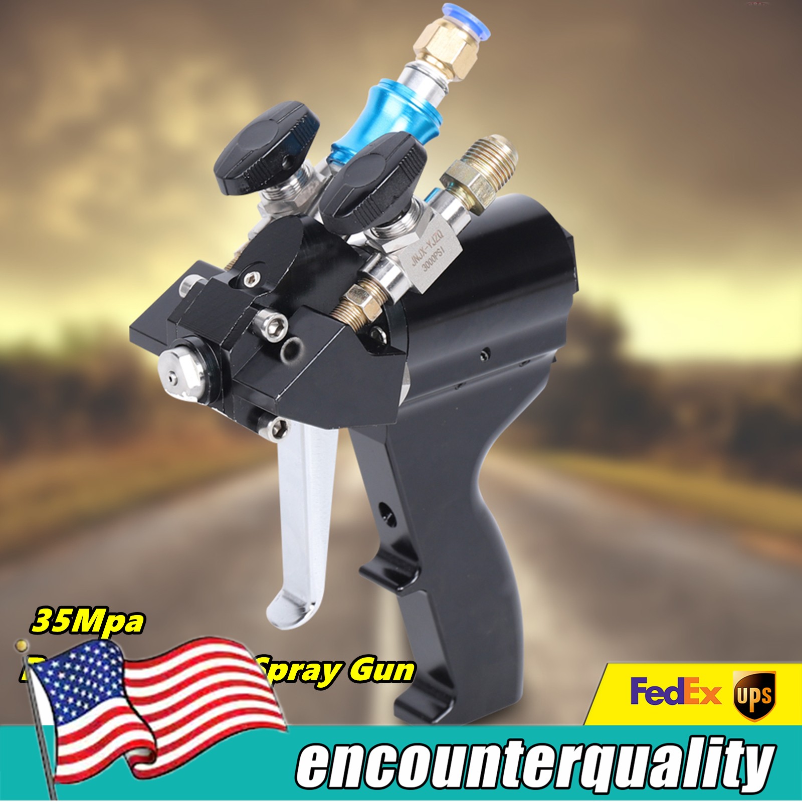 P2 PU Foam Spray Gun Polyurethane Polyurea Air Purge Spraygun Self Cleaning