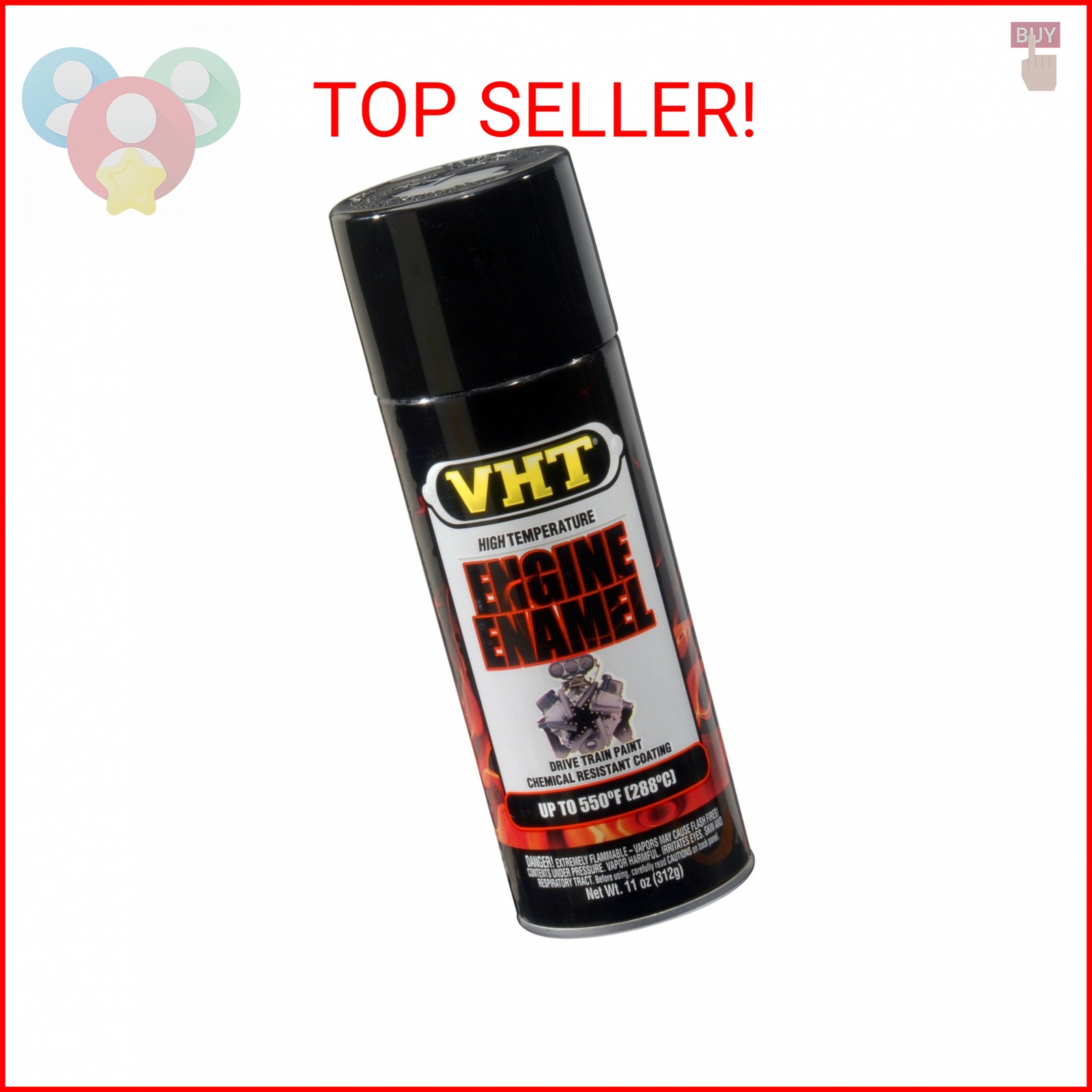 VHT Black Engine Enamel Gloss