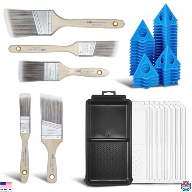 KATA Household Painting Tool Kit – 4 Inch Paint Tray with 8 Pack Disposable