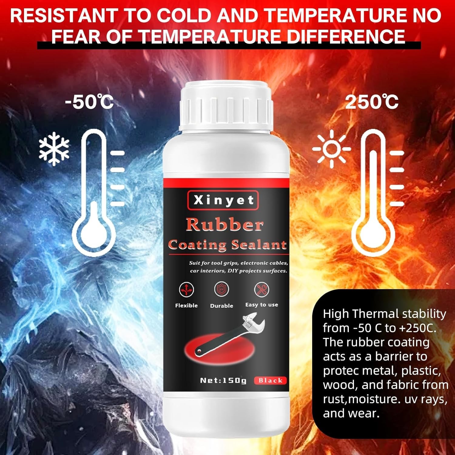 Rubber Coating Tool Handle Dip Spray Waterproof Anti-Slip Durable 150g