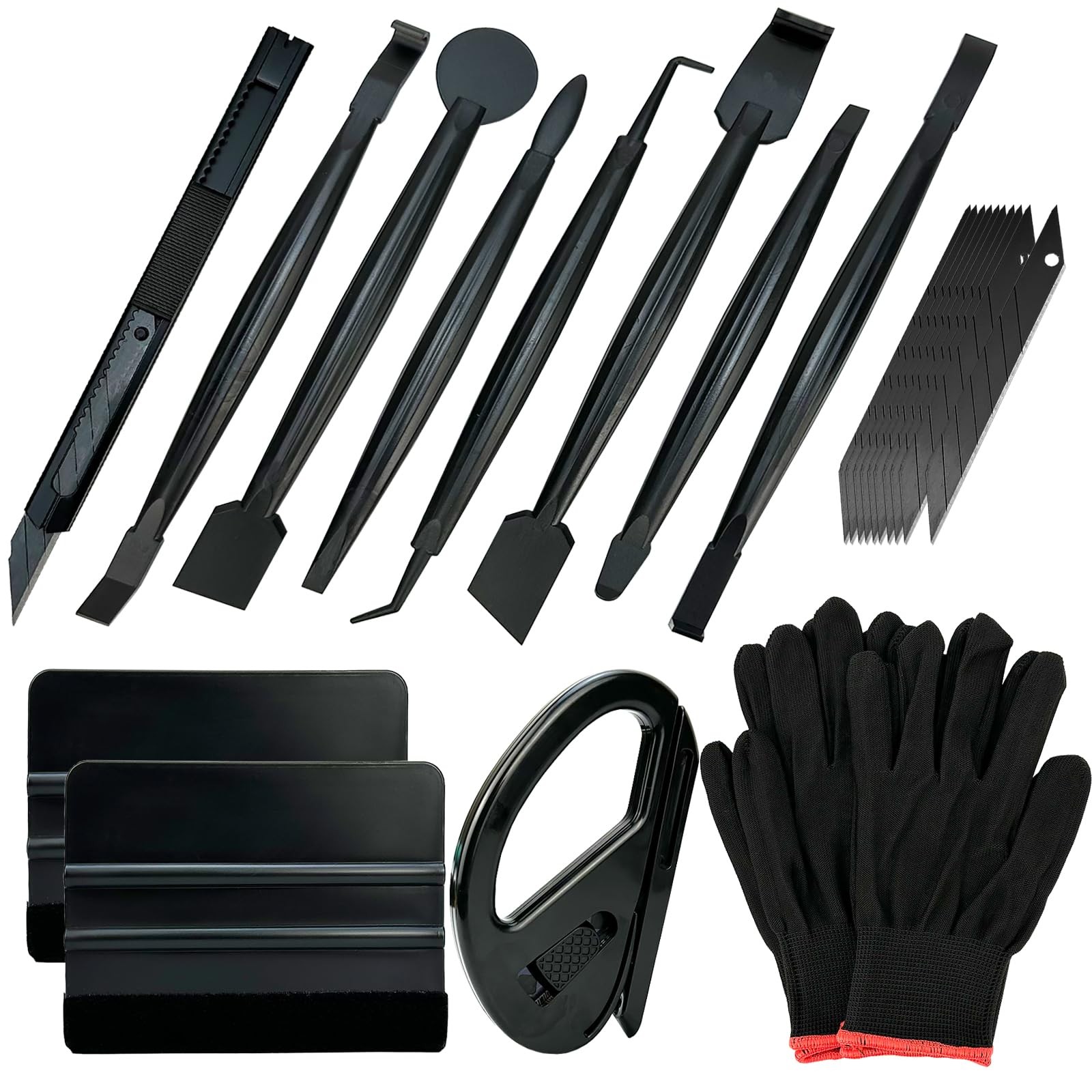 Umaki Automotive Vinyl Wraps Tools Tint Film Kit with 2 Pairs Wrap H02