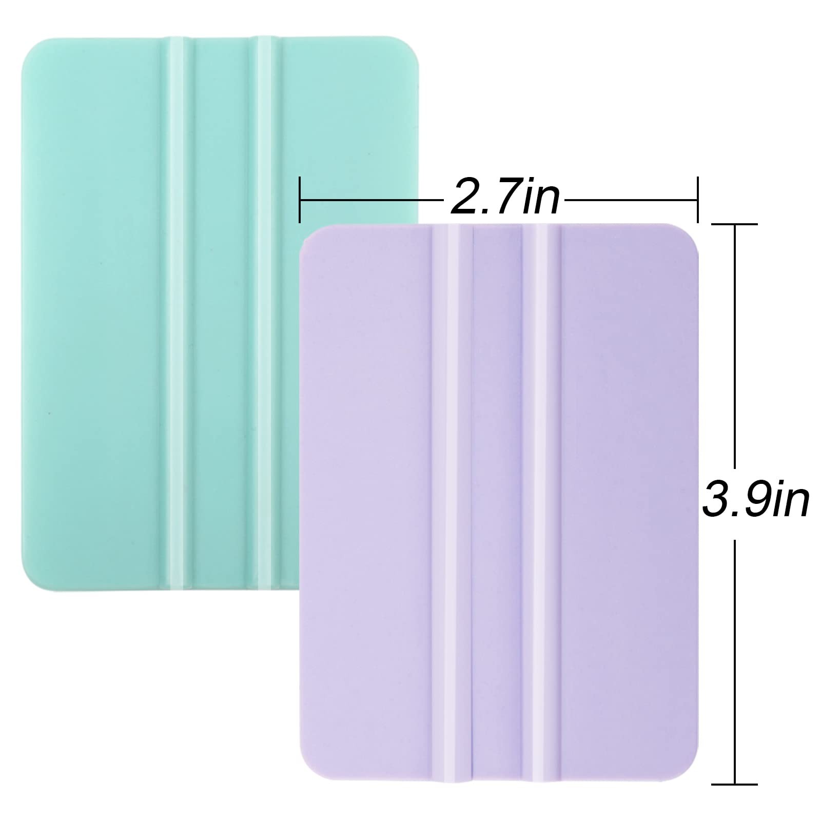 WRAPXPERT Squeegee for Vinyl- Felt Vinyl 2 Pcs,Purple Teal & Purple