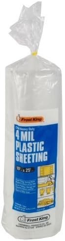 Frost King P1025 Polyethylene Sheeting, 10′ x 25′ x 4 mil., Clear