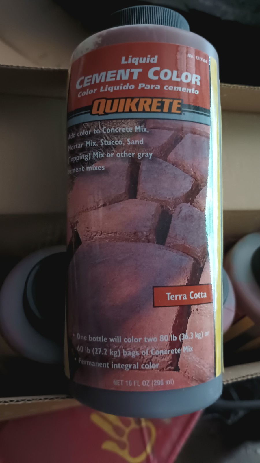 Quikcrete 6 Bottles Liquid Cement Color for gray Concrete, Stucco, Mortar