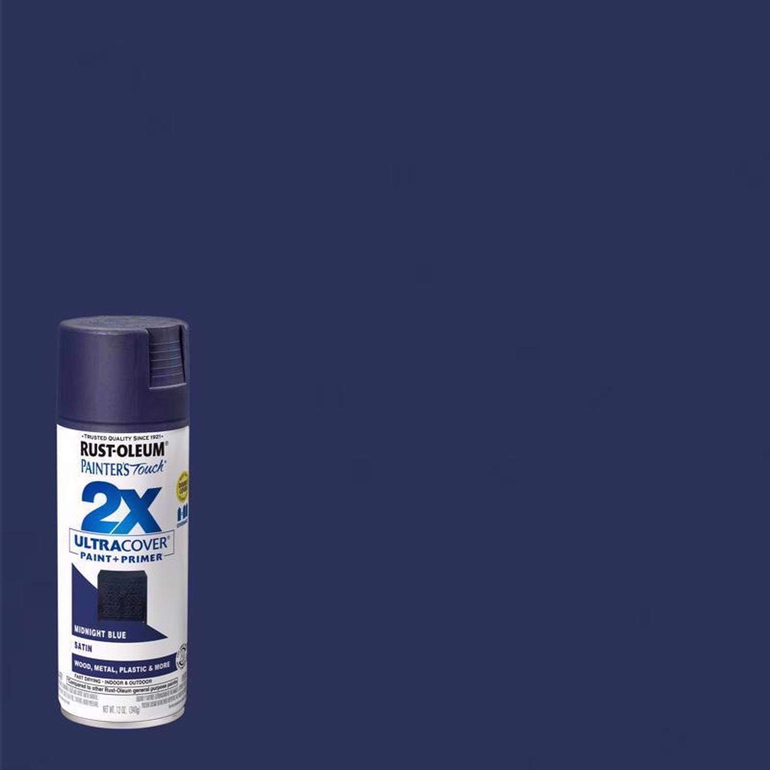 Rust-Oleum 249854 2X Ultra Cover Satin Midnight Blue Spray Paint (6pk)
