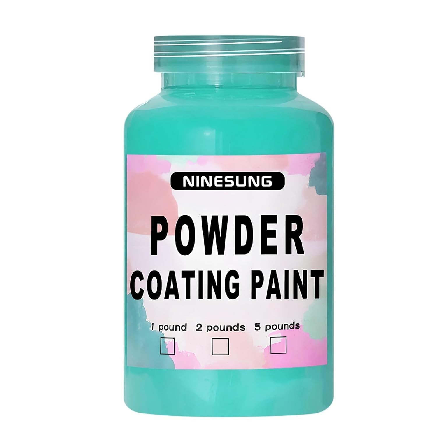 Non-Toxic 32 Ounce Turquoise Powder Paint for Metal Surfaces Indoor/Outdoor