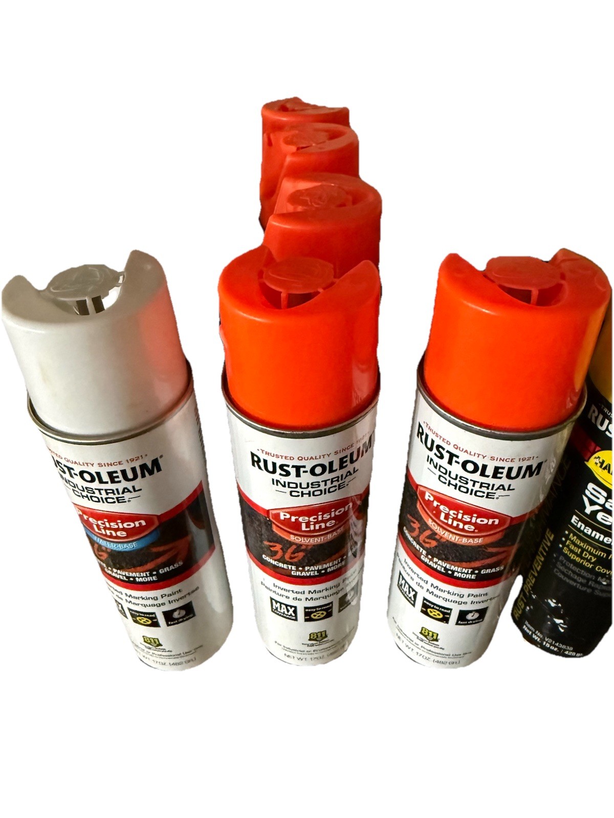 2 PACK – Rust-Oleum – 203030V – Precision Line Marking Paint, 17 Oz, White