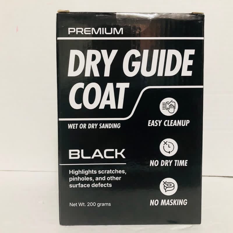 Premium Dry Guide coat wet or dry sanding BLACK highlights surface defects 200g