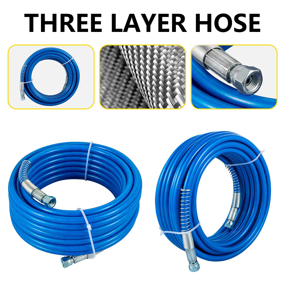 50ft Airless Paint Sprayer Hose Kit Spray Gun,1/4″ Swivel Joint 3600psi w/517Tip