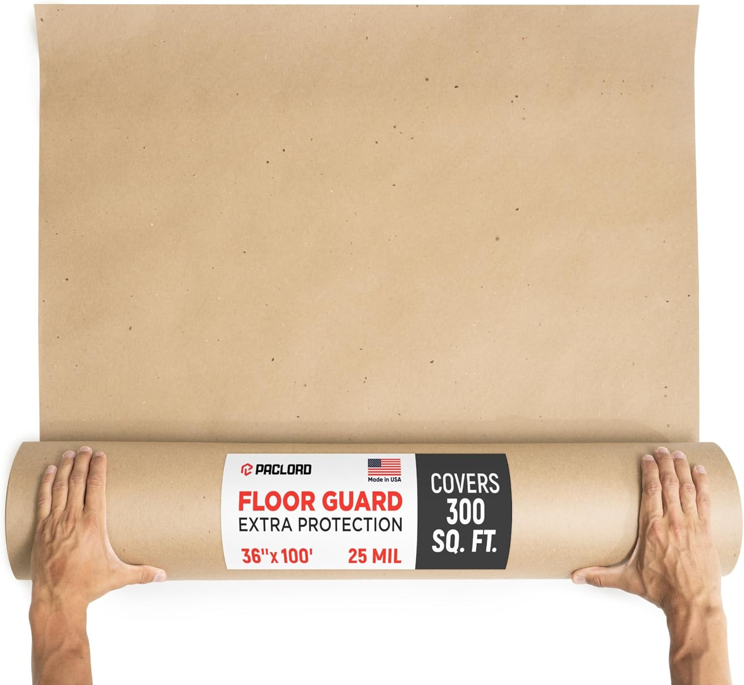 Floor Protection Paper 36” X 100’ Floor Protector Cover Roll, 25 Mil Extra Heavy