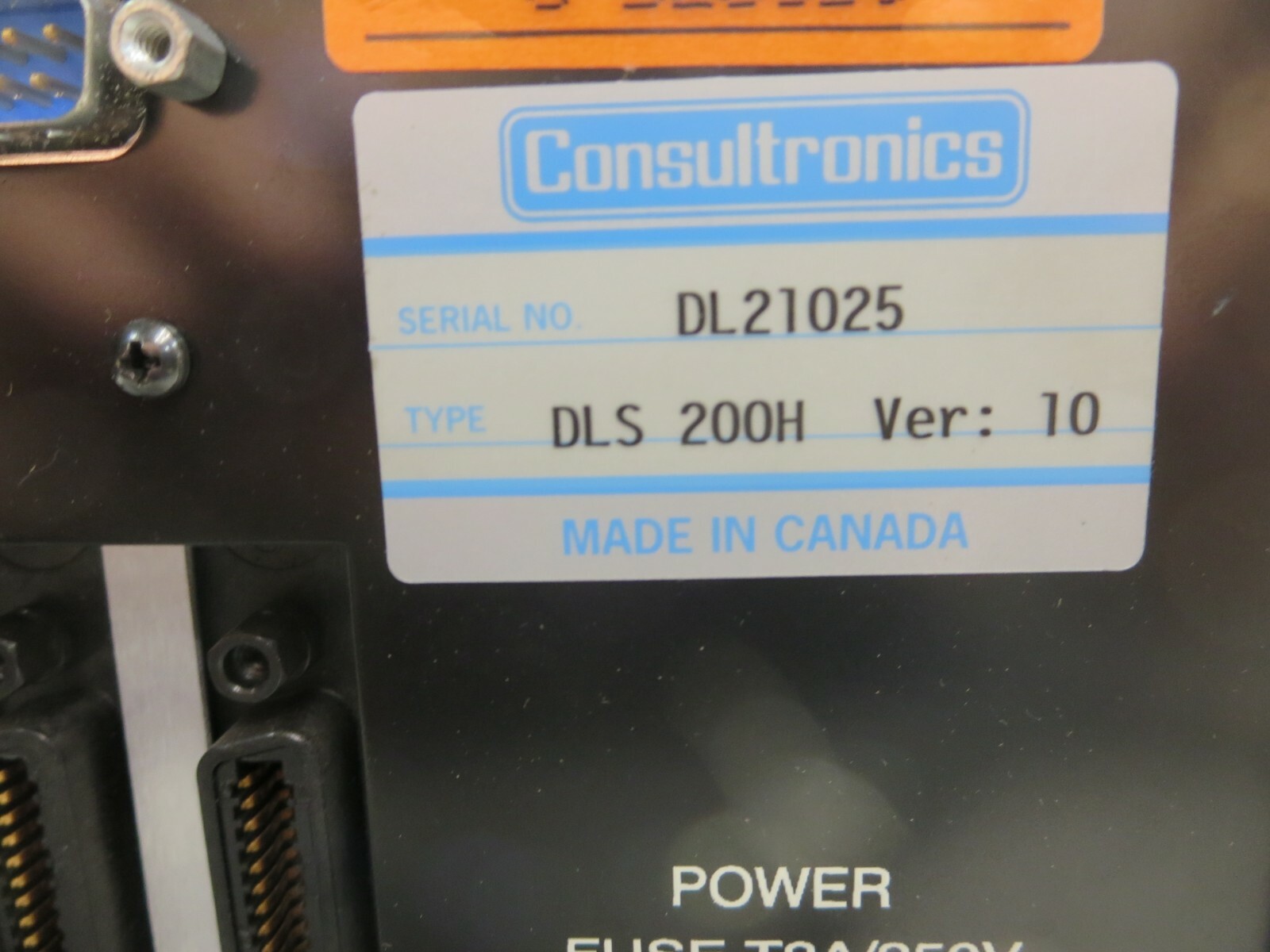 Consultronics, DLS200H, Ver: 10, Wireline Simulator, 100-240 VAC, 50-60 HZ
