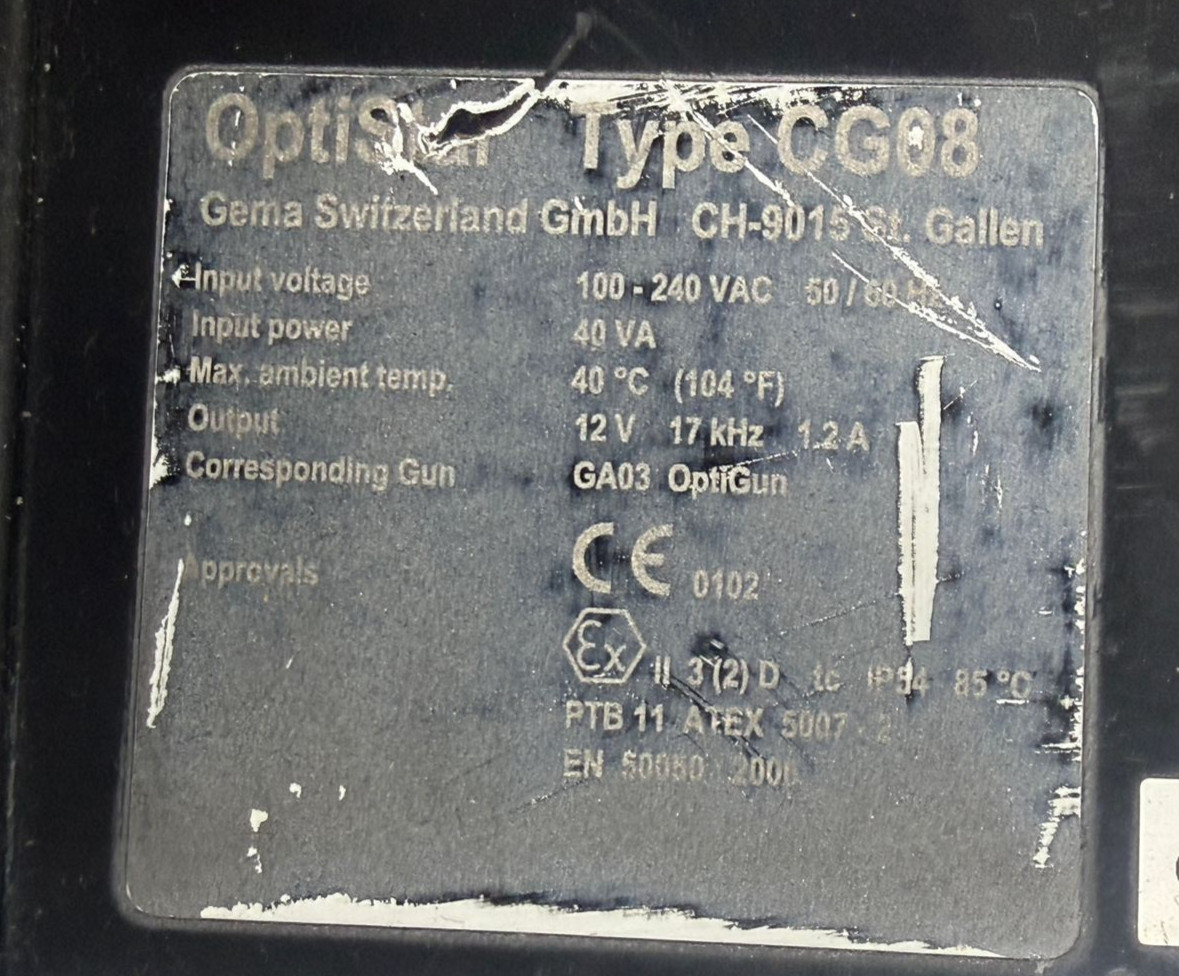 GEMA OptiStar CG08 Gun Control Unit