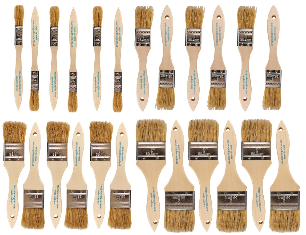 Pro Grade – Chip Brush – Paint Set – 24 Pack – 24Pc. Var., Multicolor