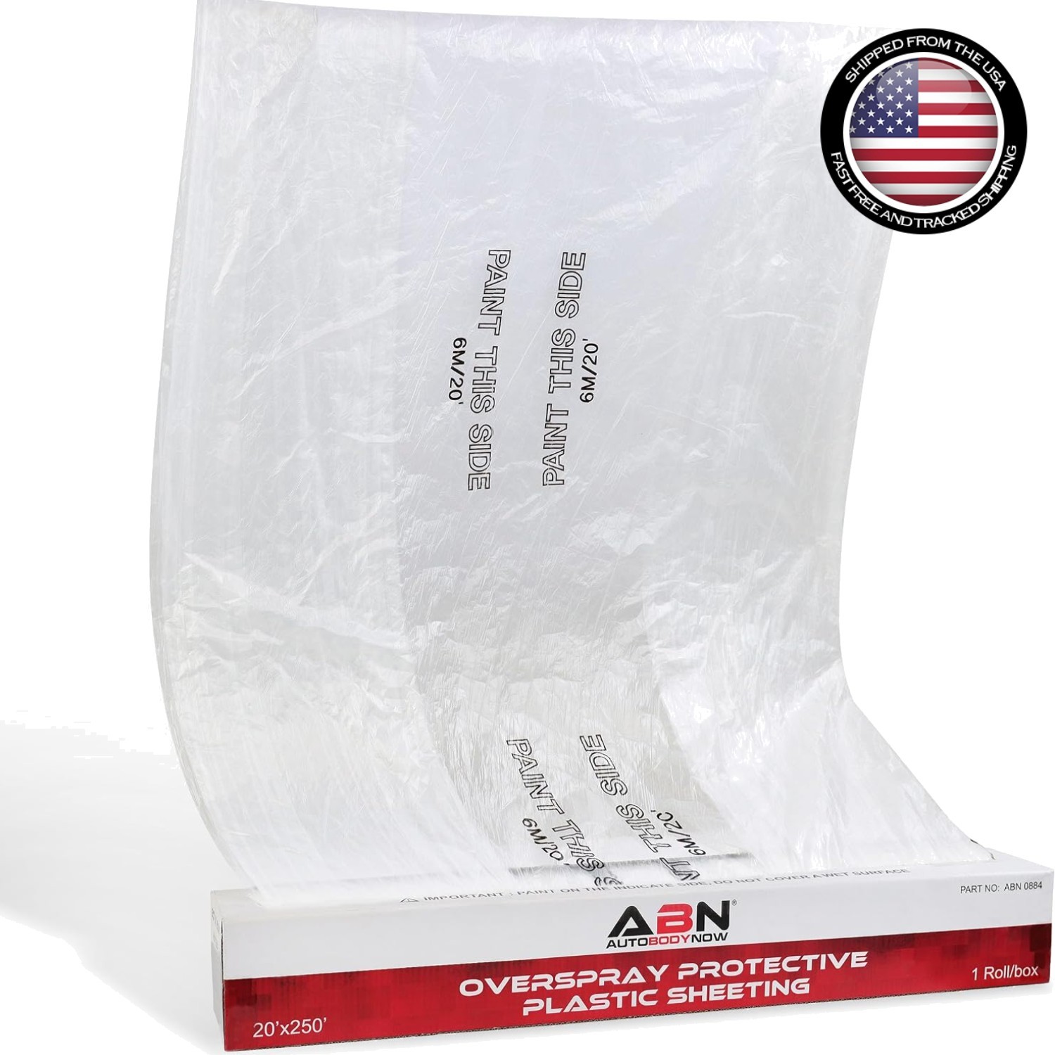 Plastic Sheeting 10 Micron 20x250ft Protective Covering Automotive Painting F…