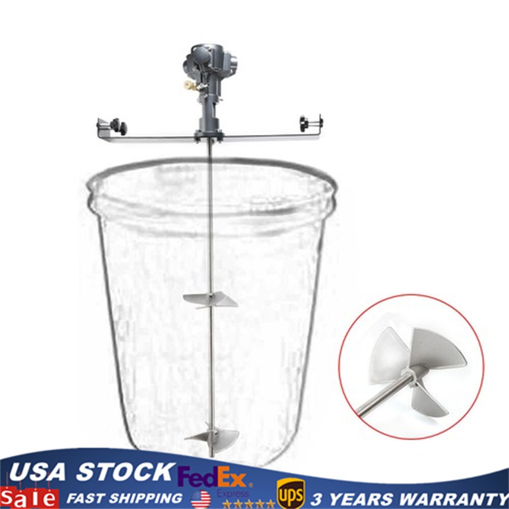 50 Gallon Pneumatic Paint Mixer Tank Barrel Paint Mixing Air Mix Blender Shaker