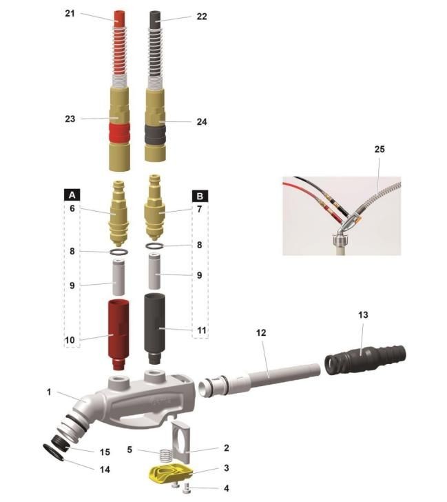 1015832 IG07 Powder Injector Filter Element for Gema OptiFlow IG06