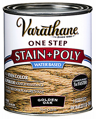 Varathane 336358 Stain & Polyurethane, Water-Based, Golden Oak, 1-Qt. – Quantity