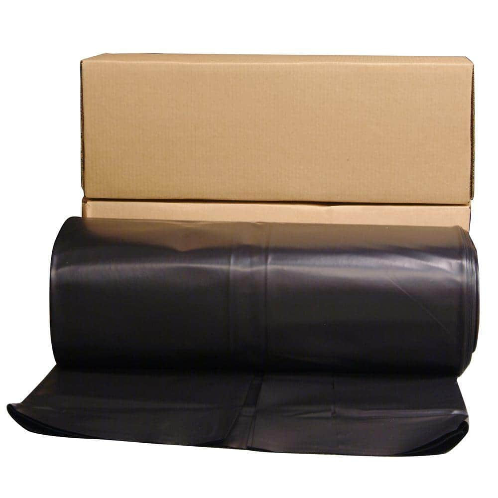 Plastic Sheeting 6 mil Black 12′ x 100 Ft Multi-Purpose Heavy Duty Vapor Barrier