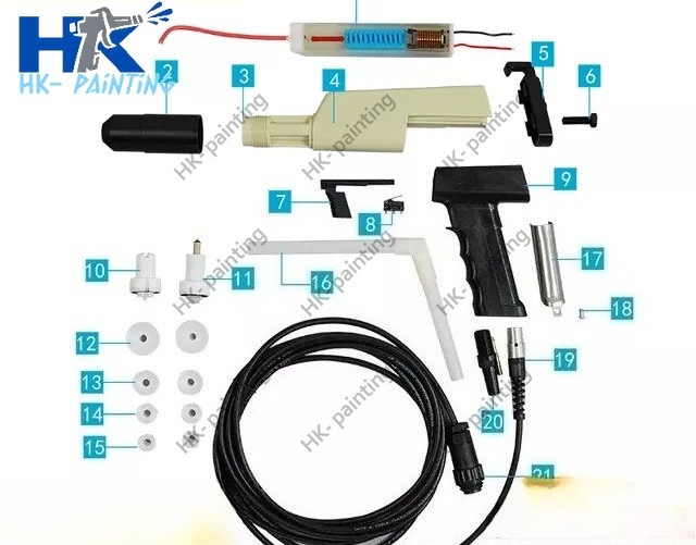 PG1 Electrostatic powder coating spray gun for Gema PG1 Aftermarket Free Ship US