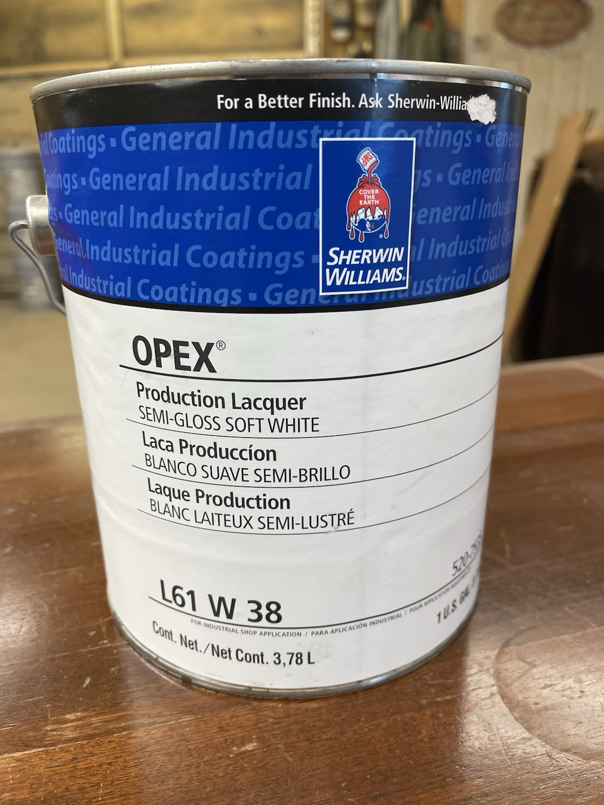 Sherwin Williams Opex Production Lacquer Paint/ Semi-Gloss Soft White/ Gallon