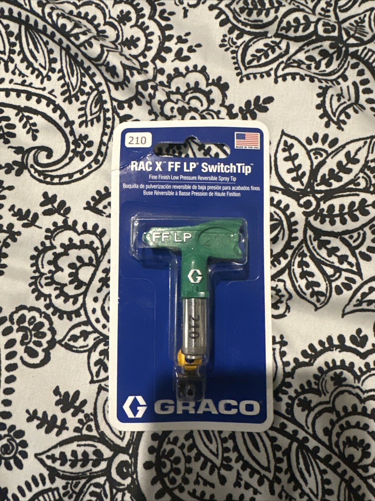 Graco FFLP Airless Spray Gun Tip – Green/Silver (FFLP210)