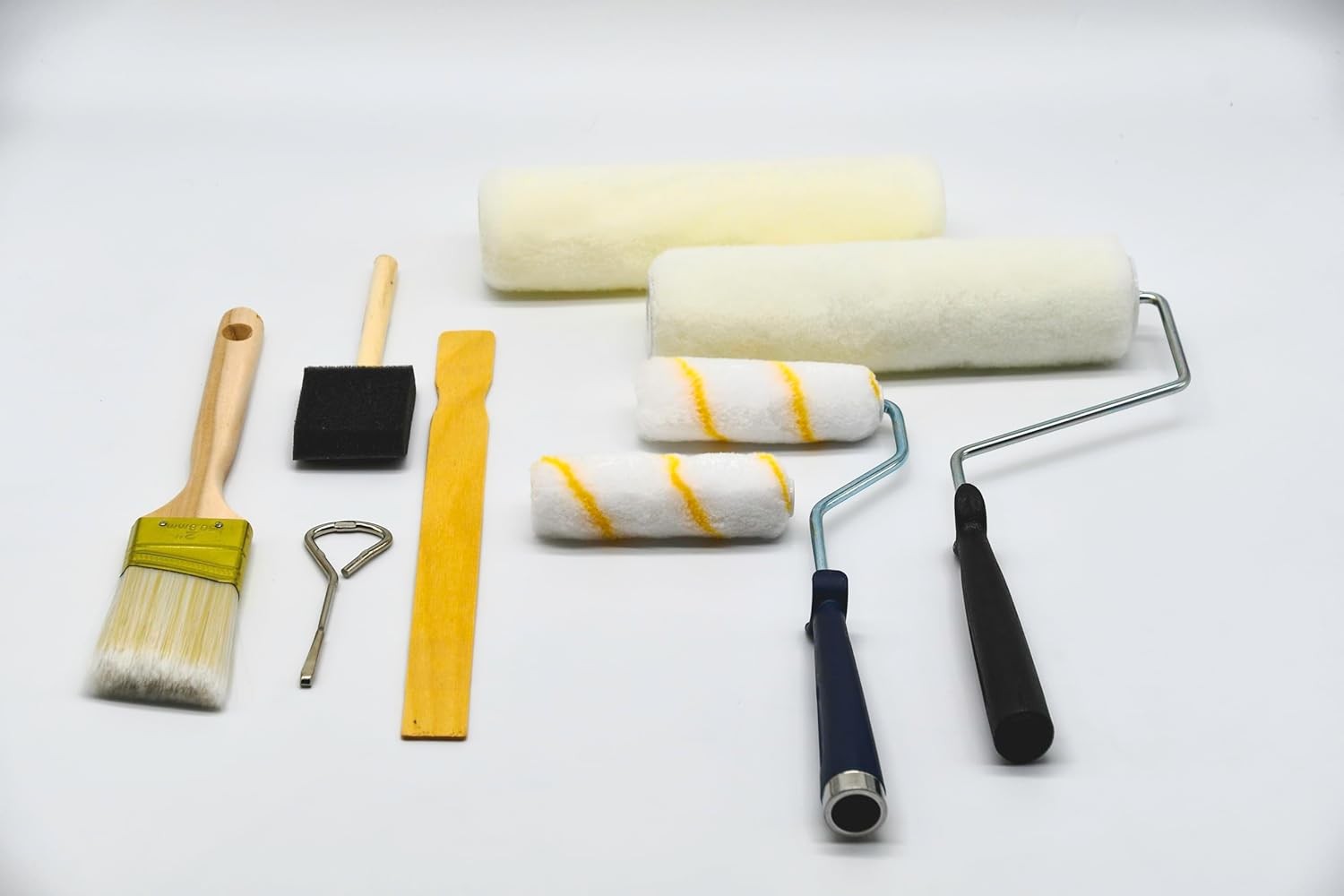 12 Piece Home Paint Kit – Brush, Tray, Liner, Roller, Mini Roller Blue