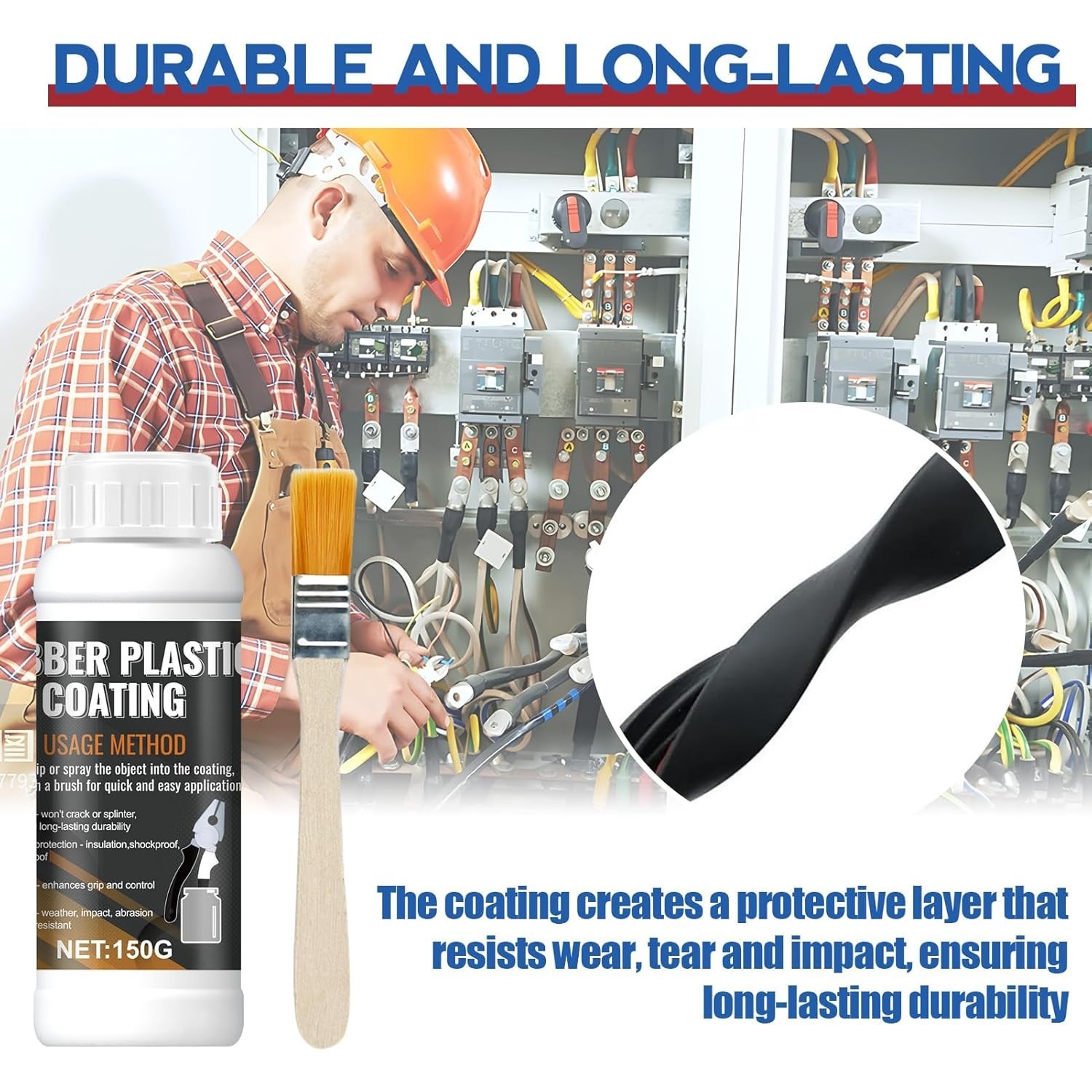 Rubber Coating Tool Handle Dip Spray Waterproof Anti-Slip Durable 150g