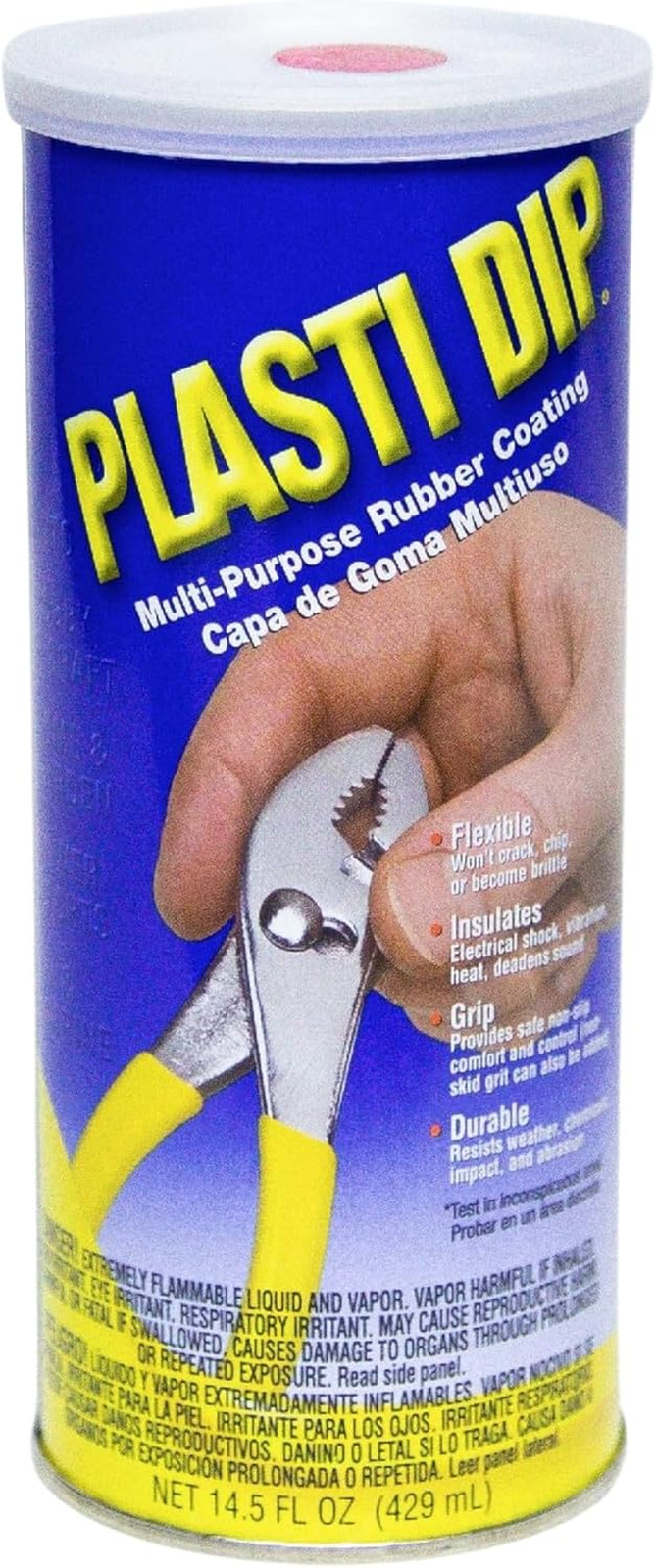 Red Liquid Rubber Dip Can – 14.5 Oz Peelable Coating for Tools & DIY Projects