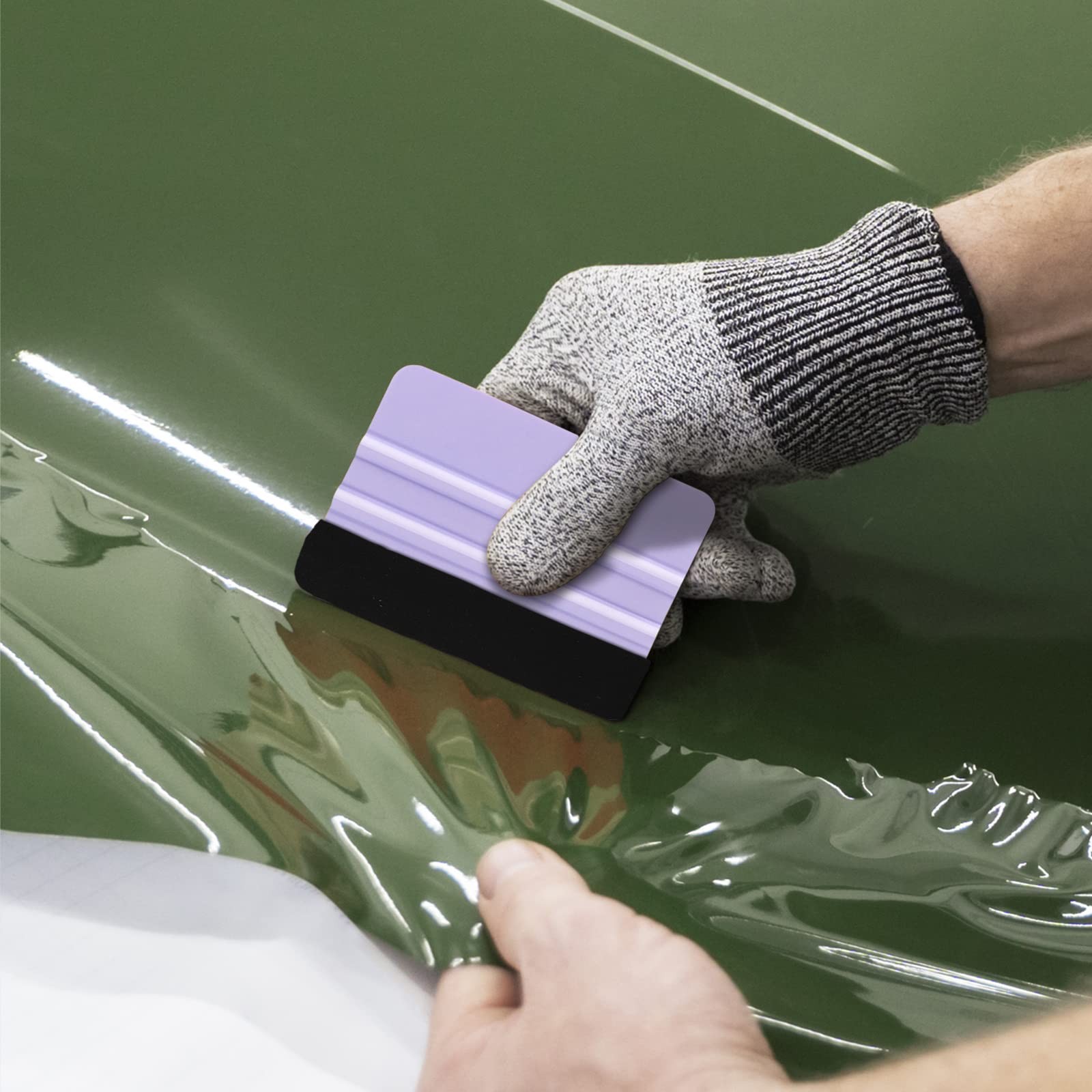 WRAPXPERT Squeegee for Vinyl- Felt Vinyl 2 Pcs,Purple Teal & Purple