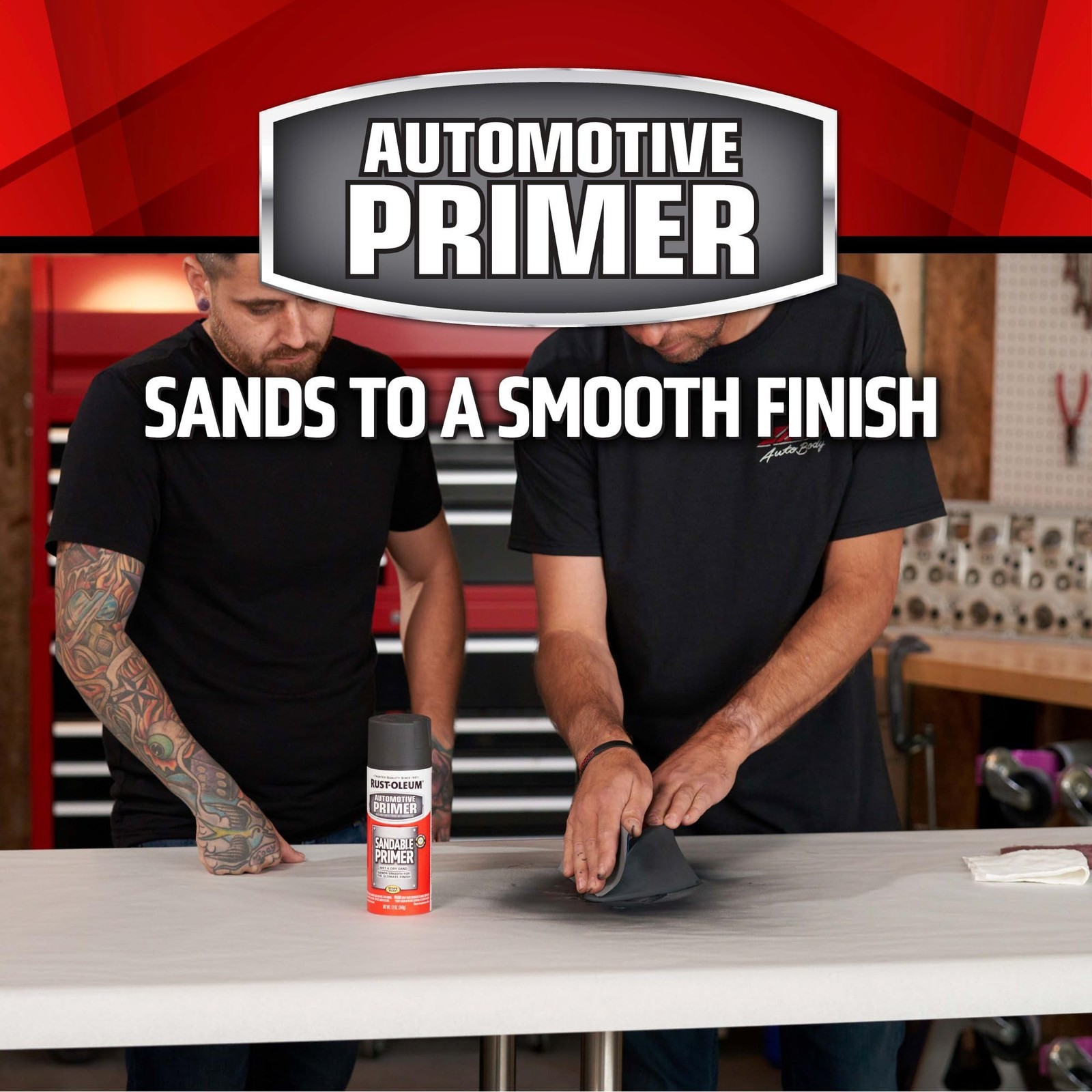 Rust-Oleum 260737 Automotive Sandable Primer 12 fl oz (Pack of 1), White