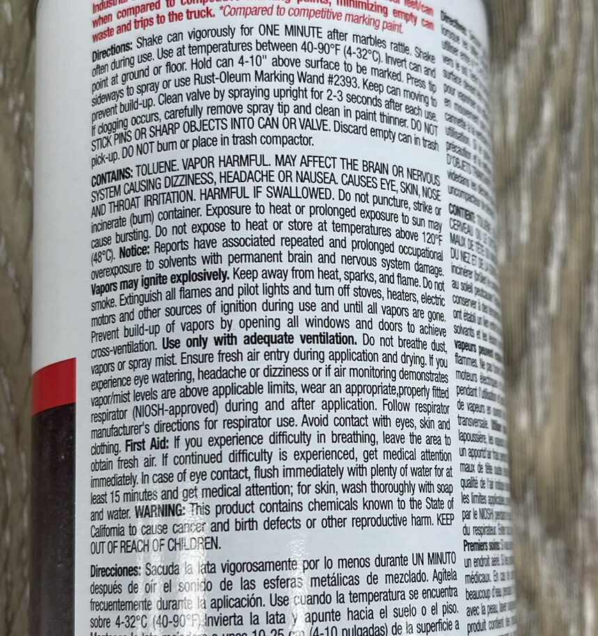 Rust-Oleum 203032 Fluorescent Green Inverted Marking Paint 17 oz. Lot of 2