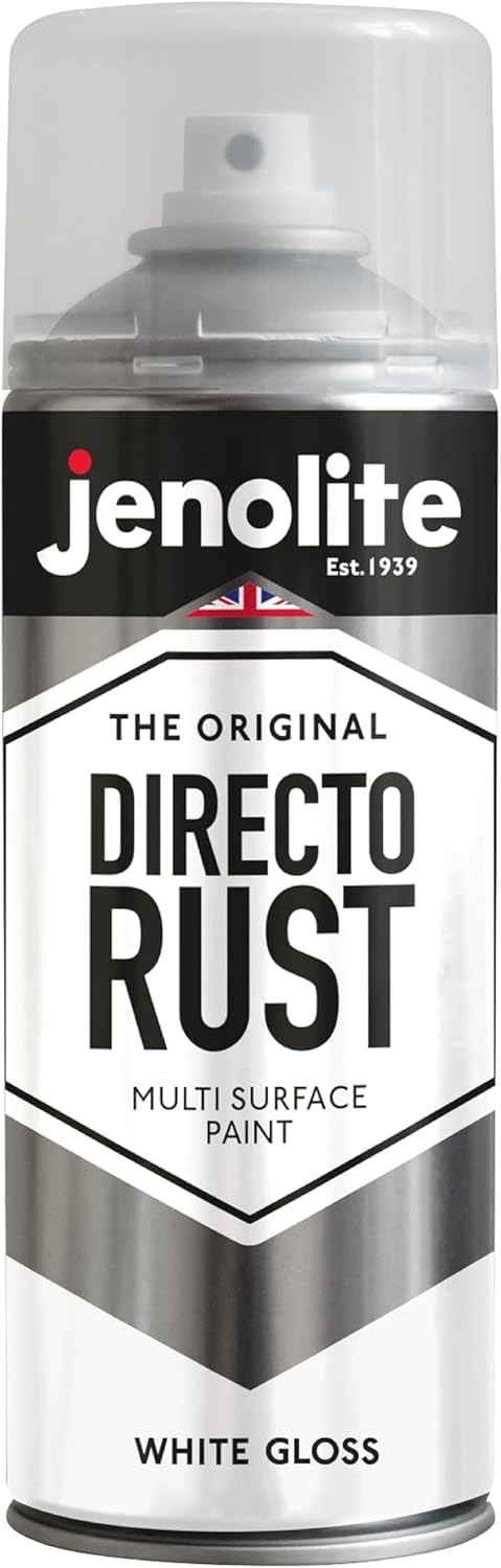 JENOLITE Directorust Spray Paint for Metal – 13.5 Ounce (Pack of 1), White