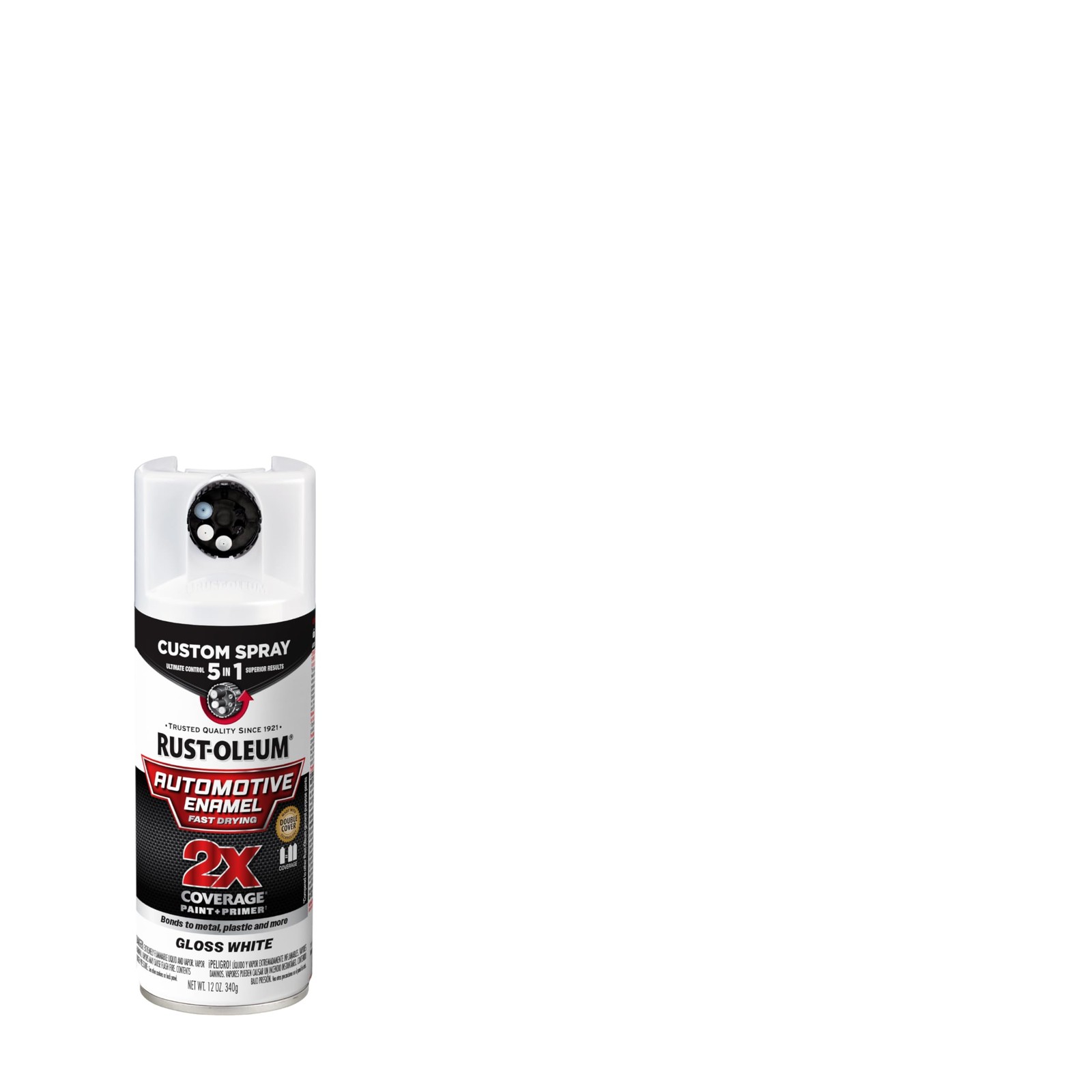 Rust-Oleum 2X Automotive Enamel Custom 12 Ounce (Pack of 1), Gloss White