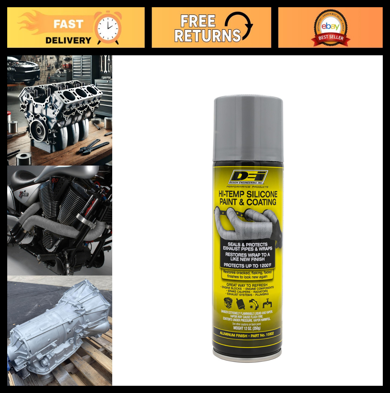 High-Temperature Aluminum Silicone Coating Spray – Heat Resistant, Durable Finis