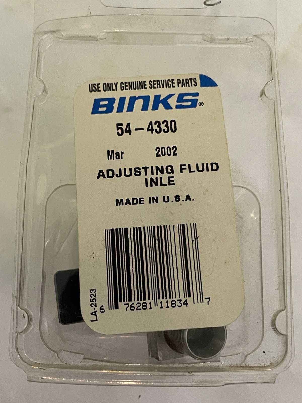 BINKS MACH 1 MACH 1SL 54-4330 ADJUSTABLE FLUID INLET dealer $332.00 our $159.99