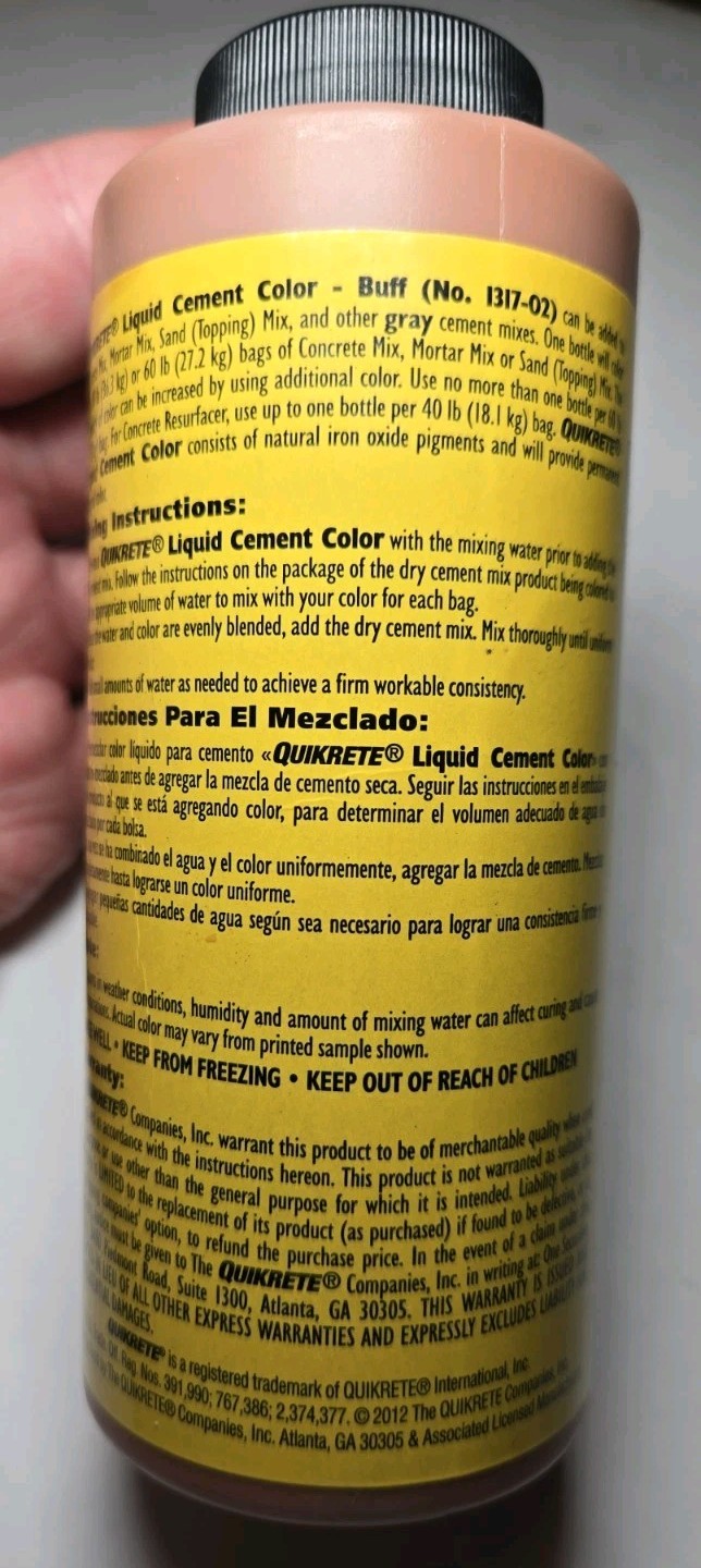 Quikrete Liquid Cement Color Buff 10 Fl Oz Concrete Mortar Sand (Topping) Mix