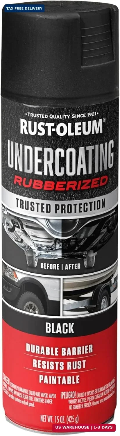 Rust-Oleum 248657 Rubberized Undercoating Spray, 15 oz, Black