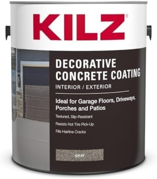 Slip Resistant Gray Concrete Paint, Interior/Exterior, 1 Gal#