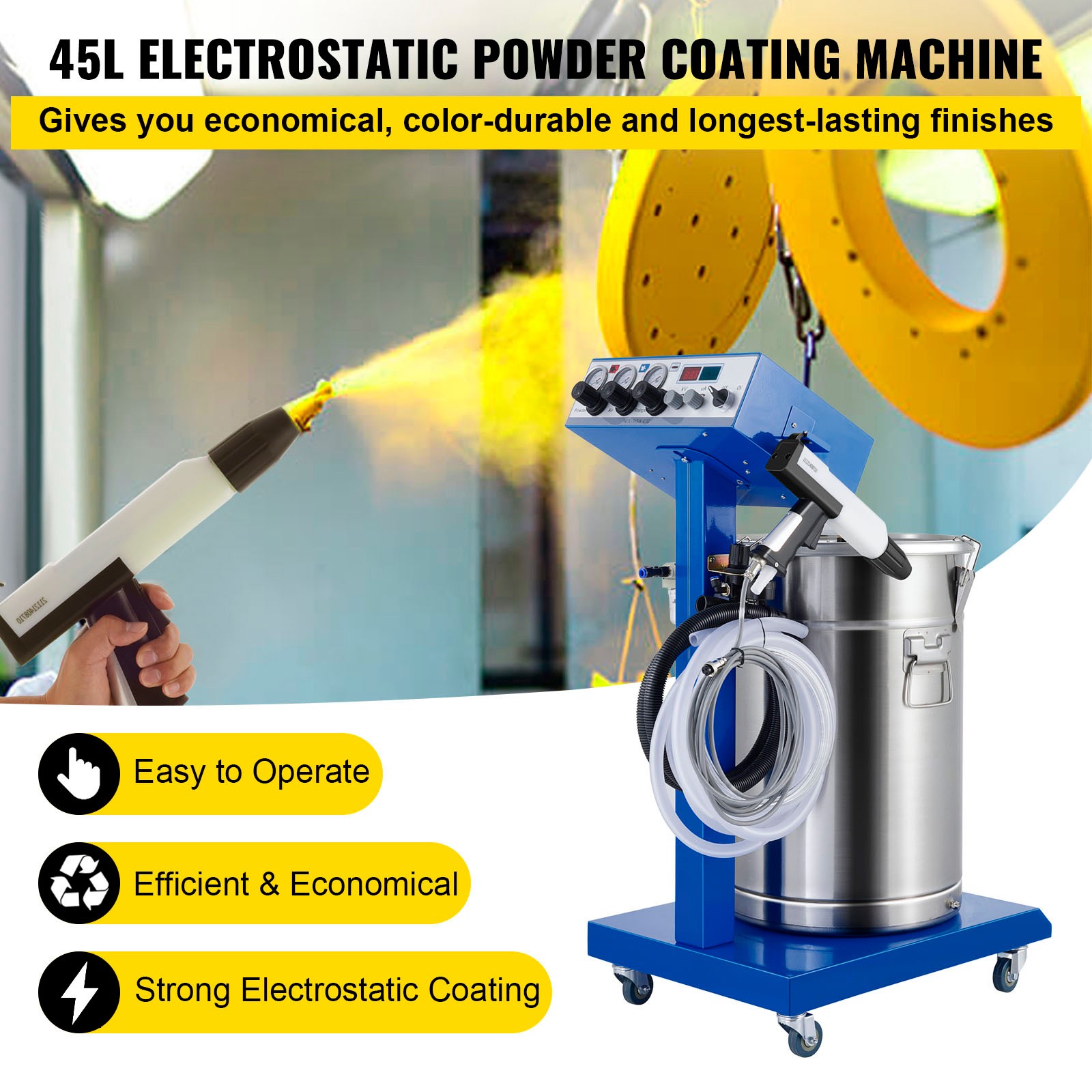 Spray Powder Coating System Machine Spraying Gun Paint System Powder Coating