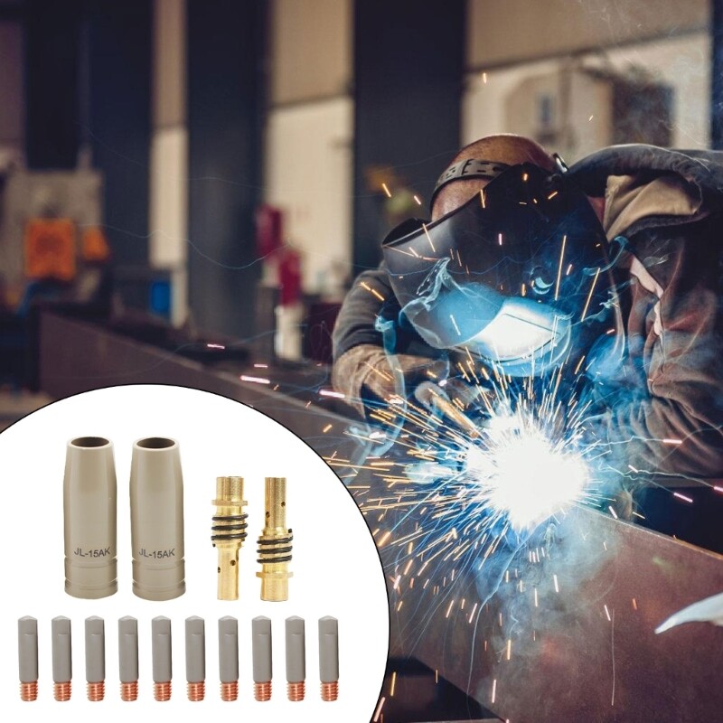 15AK Welding Contact Tips Coating Protect Gas Nozzle Tip Welding Tool Part Weld
