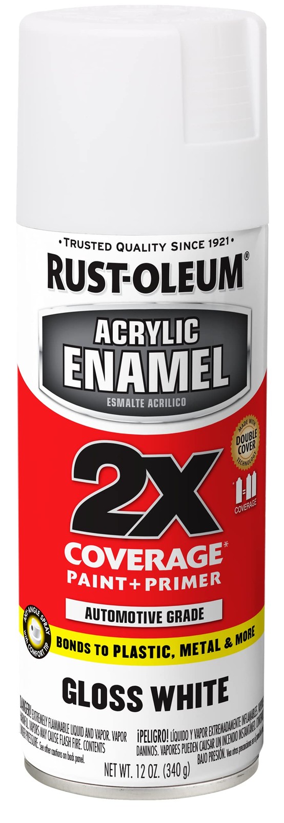 Rust-Oleum 271919 Acrylic Enamel 2X Spray 32 Fl Oz (Pack of 1), Gloss White